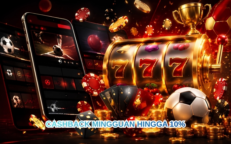 Cashback Mingguan hingga 10%.